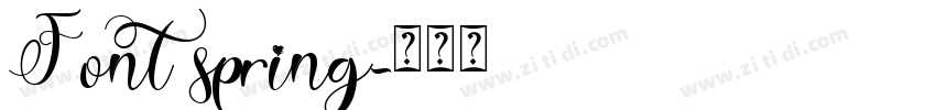 Font spring字体转换